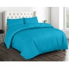 Sapphire Collection Plain Duvet Cover With Pillow Case Non Iron