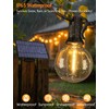Larkvue 25FT Solar String Lights Outdoor with Remote, Waterproof Dimmable