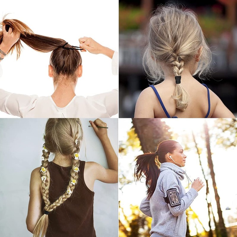 100 Pcs Ligas para Peinar el Cabello, Donas para Cabello