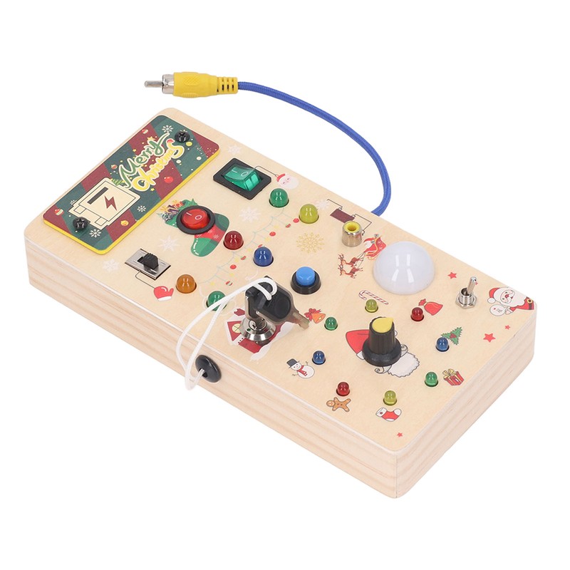 Lights Switch Board Toy Wooden Puzzle Early Education Fine Motor