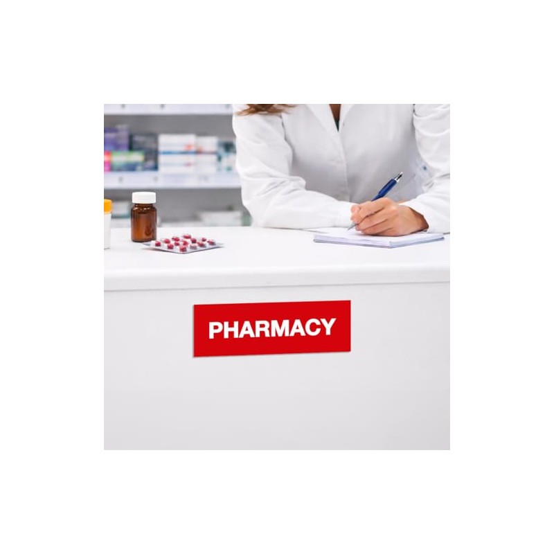 Signs ByLITA - Señal de farmacia básica, Oro cepillado, Medium