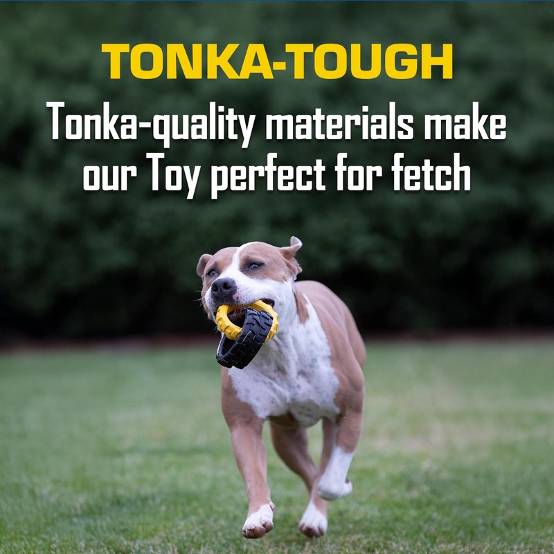 Tonka 3-Ring Tug Outdoor Dog Toy, 10.5 Inch Ring Dog