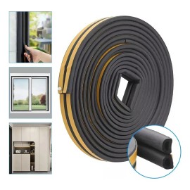Zihongrouyu - Burletes Para Puertas Y Ventanas, Cinta Aislante, Aislante Del Fríoaislante Del Frío,burlete Bajo Puerta Para Prueba De Viento Antipolvo Aislamiento Acústico Y Agua,20mnegro)