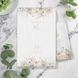 COWEB Faith Can Move Mountains Christian Kitchen Towels,Christian Gifts for Women,Bible Verse Floral Hand Towels for Bathroom,Prayer Decor Dish Towel, 16x24