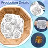 GLOBLELAND 4 Sheets 16Pcs Fantasy Mushroom Water Soluble Hand Sewing