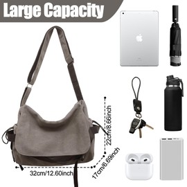 JSTHHTT Men Shoulder Bags Canvas Satchel Cross Body Messenger School Working Satchel Briefcase, Messenger Bags, Laptop Messenger Bag Mens Satchel Shoulder Bag for Work, Satchel Bag Men