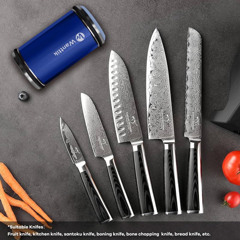 WANTTIK Rolling Knife Sharpener Kit, Upgraded Roller Knife Sharpener with