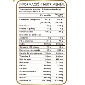 A&G PERSEA - Colágeno Hidrolizado Premium 1.2 Kg en polvo sin sabor, reforzado con Extracto de Aguacate, Glucosamina, Ácido Hialurónico, Vitaminas y Minerales (1)