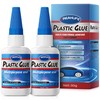 Super Glue for Plastic Repair, 30g x 2 Plastic Glue