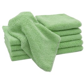 ZOLLNER Set of 10 Microfibre Cloths 80% Polyester 20% Polyamide 30 x 30 cm Green