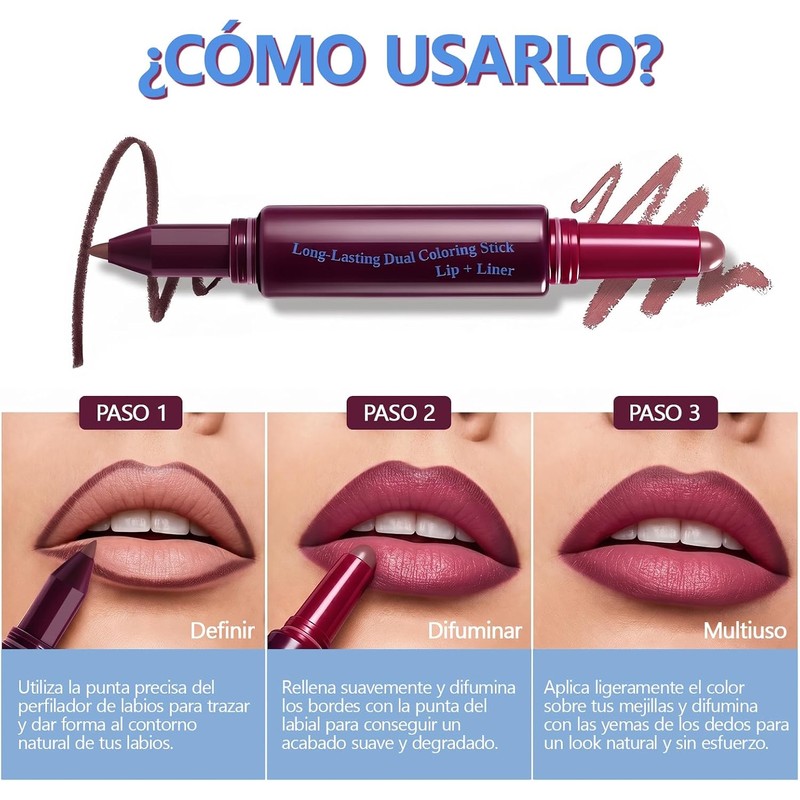 Erinde Barra de labios mate y perfilador de labios 2