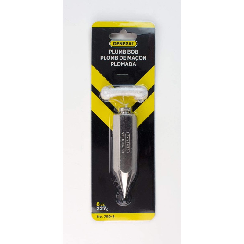 General Tools 790-8 Hexagon Steel Plumb Bob, 8 Ounce