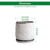 6 Inch Embossed Leaves Design Stoneware Planter Pot with Drainage