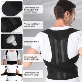 Roinaid Posture Corrector Back Men, Posture Corrector Back Women, Straight Back Straightener, Posture Corrector, Breathable Back, Create an Upright and Confident Posture (XL)
