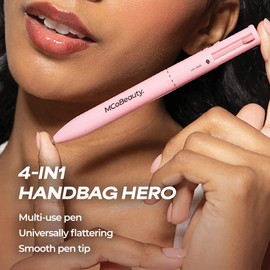 MCoBeauty - Super Pen 4-in-1 Liner - Compact Multi Use Makeup Pen for Brows, Eyes, Lips and Highlighter Makeup - Built-In Black, Brown, Nude-Pink and Glow Shades