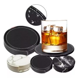 Dolores Porta Vasos Tazas Universal Mesa Moda Curpiel Elegantes 7pc