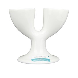 KitchenCraft Double Egg Cup, Porcelain, White, 11 x 11 cm