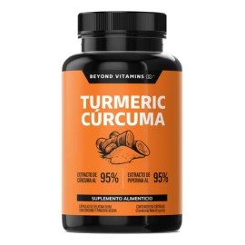 Turmeric Cúrcuma Con Extracto De Raíz De Cúrcuma Estandarizada Al 95% Y Pimienta Negra Al 95% Curcumina 95% De Curcuminoides Suplemento Alimenticio 150 Cápsulas Beyond Vitamins