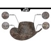 Black Jungle Denver Leather Western Hat Full Leather Cowboy Hat