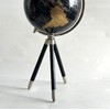 Decorative World Globe on Tripod Stand – 17" Black and