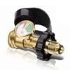 POL to QCC Thread Gas Tank Refill Adapter with Gauge
