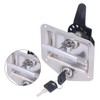 Trailer Door Latch T Handle with 2‑Key Stainless Steel Chrome