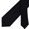 GUSLESON 2.4" Black Slim Tie For Men Solid Skinny Necktie