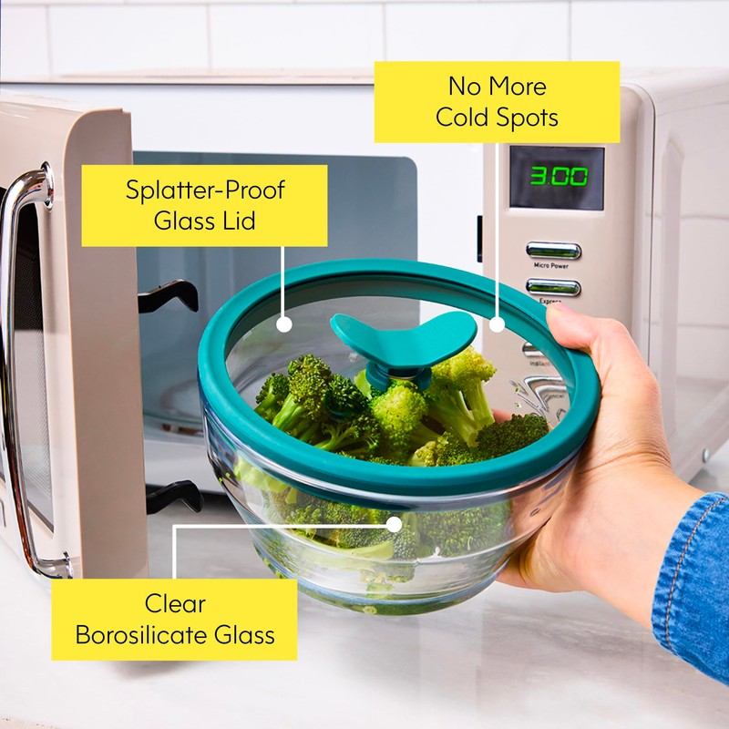 Anyday 2-Pack (2-Cup) Glass Food Storage Set with Glass Lids
