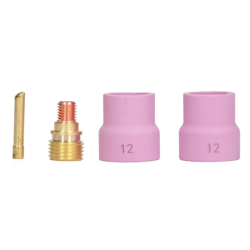4Pcs TIG Welding Accessory Set Ceramic Nozzle 2.4mm Gas Lens
