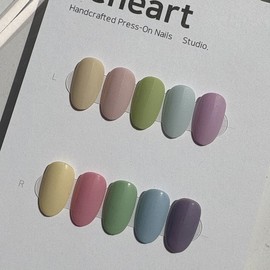 [Rene] Pastel one-color handmade nail tips matte and glossy available / [르네] 파스텔원컬러 수제네일팁 무광유광 선택가능