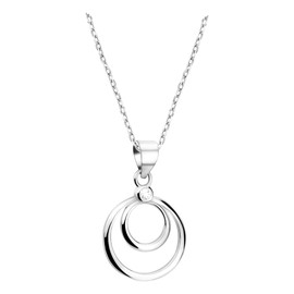 Sofia Milani - Women's Necklace 925 Silver with Zirconia Stones - Circles Pendant, Sterling Silver, Cubic Zirconia