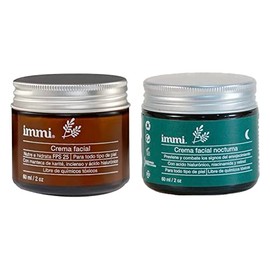 Bizzico Immi crema facial de día FPS 25 con 60 ml & crema facial nocturna con 60 ml (Para todo tipo de piel)