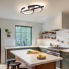 HLILCEH Linear Ceiling Light 4000K Black Modern Ceiling Light Fixture