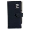 2026 Slim Soft Touch Faux Leather Desk Diary & Pen