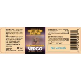 Cort/Astrin Solution & Hydrocortisone For Inflammatory Pruritis in Dogs, 1 oz