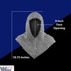 Medieval Warrior Chainmail Coif Armor, 18.75 Inches (BK-BRS)