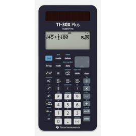 TEXAS INSTRUMENTS TI-30X Plus MathPrint Wissenschaftlicher Schulrechner (für SEK I und II, 4-zeilig, Solar- und Batteriebetrieb) Dunkelblau