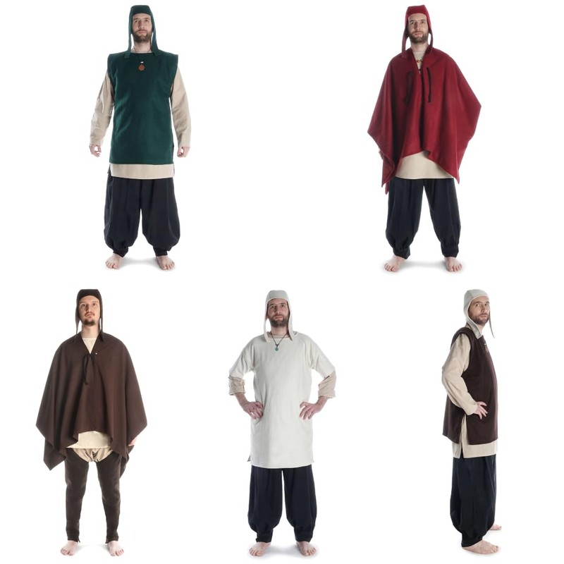 HEMAD Medieval Karamphi Wool Felt Cover Brown, Black, Green, Red,