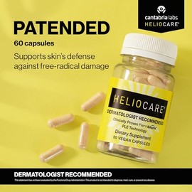 Heliocare Suplemento dietético para el cuidado de la piel: 240 mg de extracto de Polypodium leucotomos, fórmula rica en antioxidantes, Fernblock y tec