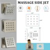 HOMEDEC Brushed Nickel Square Brass Shower Body Sprayer Wall Jet,