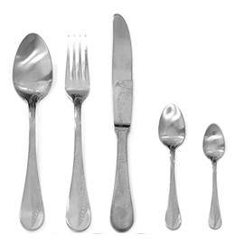 MEPRA 1033CA22030M Caccia Ice 30-Piece Durable 18/10 Stainless Steel European Style Flatware Cutlery Set for Fine Dining,