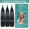 Locescsoc 28 Inch Straight Hair Extensions 150 g 3 Packs