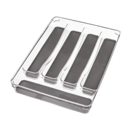 Cutlery Tray with 5 Compartments - Kitchen Drawer Organiser - Heavy Duty, Durable, Eco-Friendly (32 x 23 x 5 cm)