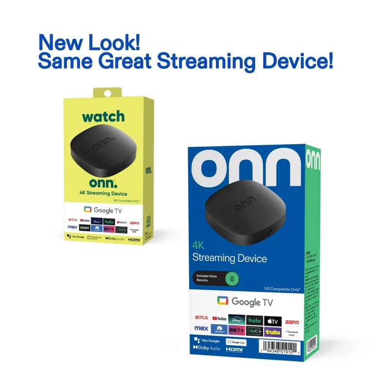 Google onn 4K Streaming Device, Google TV - Fast Streaming,