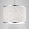 Modern and Designer Mini Diamond Silver Glitter Fabric Lamp Shade