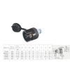 RIVERWELD TIG Welding Cable Panel Connector Socket EDZ16B 10-25mm² 200Amp