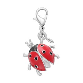 NOUMANDA Insect Jewelry Tiny Ladybug Charm for Bracelet,Necklace,Keyring (1 piece)