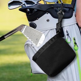 Golf Club and Golf Ball Cleaning Bag，Portable Waterproof Club Cleaner with Detachable Clip, Quick Dirt & Grass Removal, Compact Design for Golfers