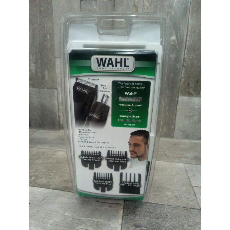 Wahl Nose Ear Sideburns Beard Mustache Hair Precision Rechargeable Trimmer