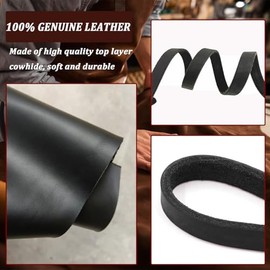 LWBMG - Correa de piel para perro de 6 pies x 3/4 pulgadas, correa de piel trenzado fuerte y duradera, correa de piel suave y cómoda para perros grandes, medianos y pequeños, color negro
